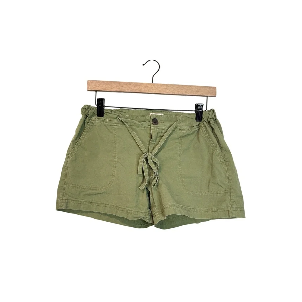 Merona Olive Green Utility Shorts XS Stretch Cotton Drawstring Waist Pockets - Picture 1 of 3